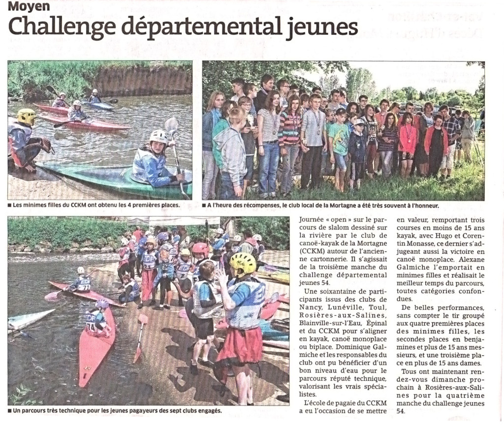 Kayak challenge jeunes Moyen 25 05 2014
